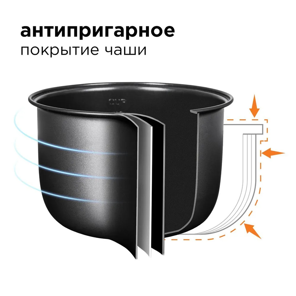 Купить Мультиварка Redmond RMC-M36 черный по выгодной цене в  интернет-магазине set-tehniki.com